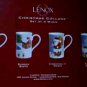 Lenox Christmas Collage Mug / Cup SET (4) Mint NEW