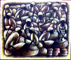 N. Thomas Original Oil Painting on Canvas 24" x 20" Rare Undated Mint