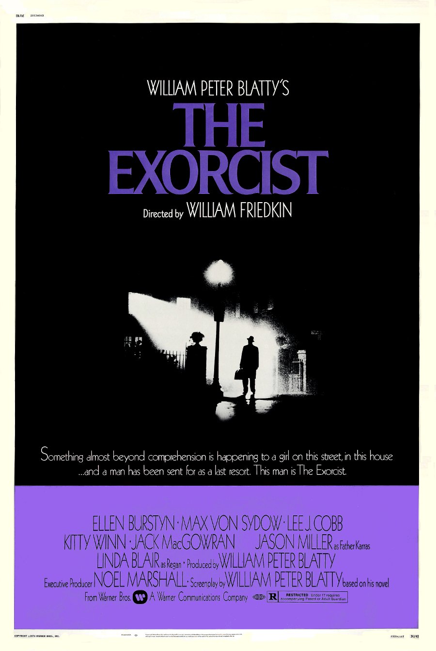 Friedkin's THE EXORCIST Original Movie Poster * Linda Blair * 27" x 40" Rare 1973 Mint