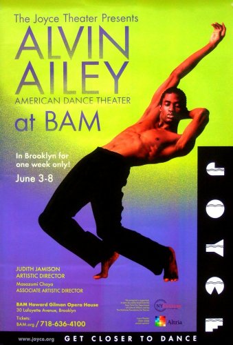 Alvin Ailey Dance * BAM NYC * Joyce Theater Poster 2' x 3' Rare 2008 Mint