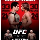 UFC 169 Barao vs. Faber II Mixed Martial Arts Championship Original Poster 2' x 3' Rare 2014 Mint