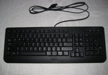 Dell Slim Black Wired USB Keyboard Y526K MINT New Condition