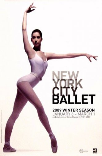 NYC BALLET Poster * WINTER SEASON * 2' x 3' Rare 2009 Mint