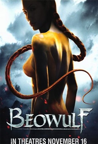 BEOWULF Movie Poster * QUEEN of DARKNESS * Angelina Jolie 4' x 6' Rare 2007 MINT