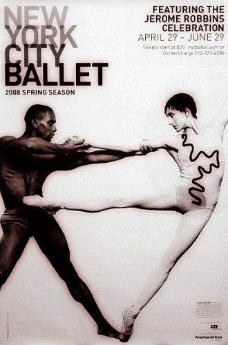NYC BALLET Original (4) Poster SET JEROME ROBBINS 2'x3'Rare 2008 Mint
