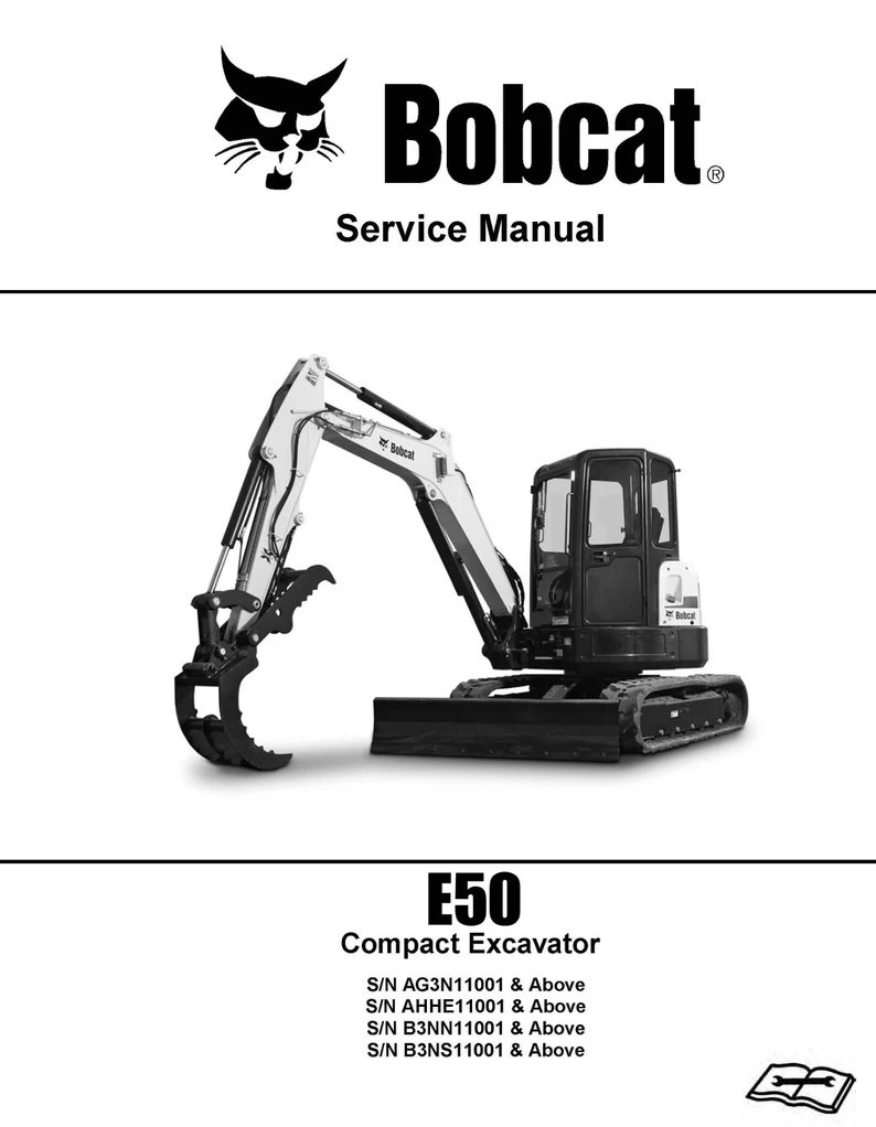 E80 Excavator Technical Workshop Manual 2019 SN AG3N11001