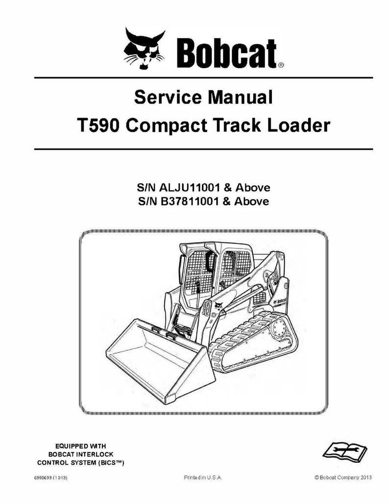 T590 Compact Track Loader Service Repair Manual ALJU11001 & B37811001