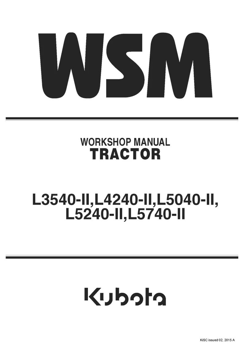 3540 4240 5040 Tractor Workshop Service Manual Kubota +Wiring Diagrams L3540-II,L4240-II,L5040