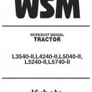 3540 4240 5040 Tractor Workshop Service Manual Kubota +Wiring Diagrams L3540-II,L4240-II,L5040