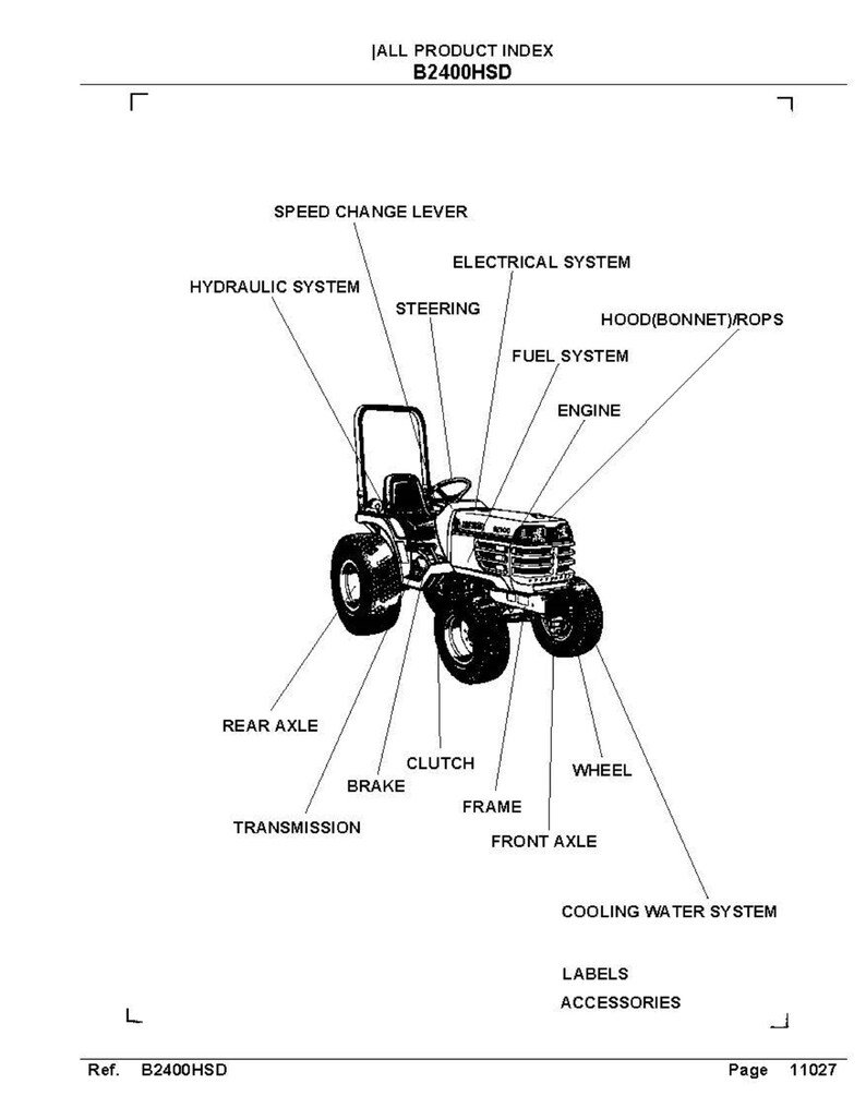 B1700 B2100 B2400 Tractor Shop Service Workshop Maintenance Manual Kubota
