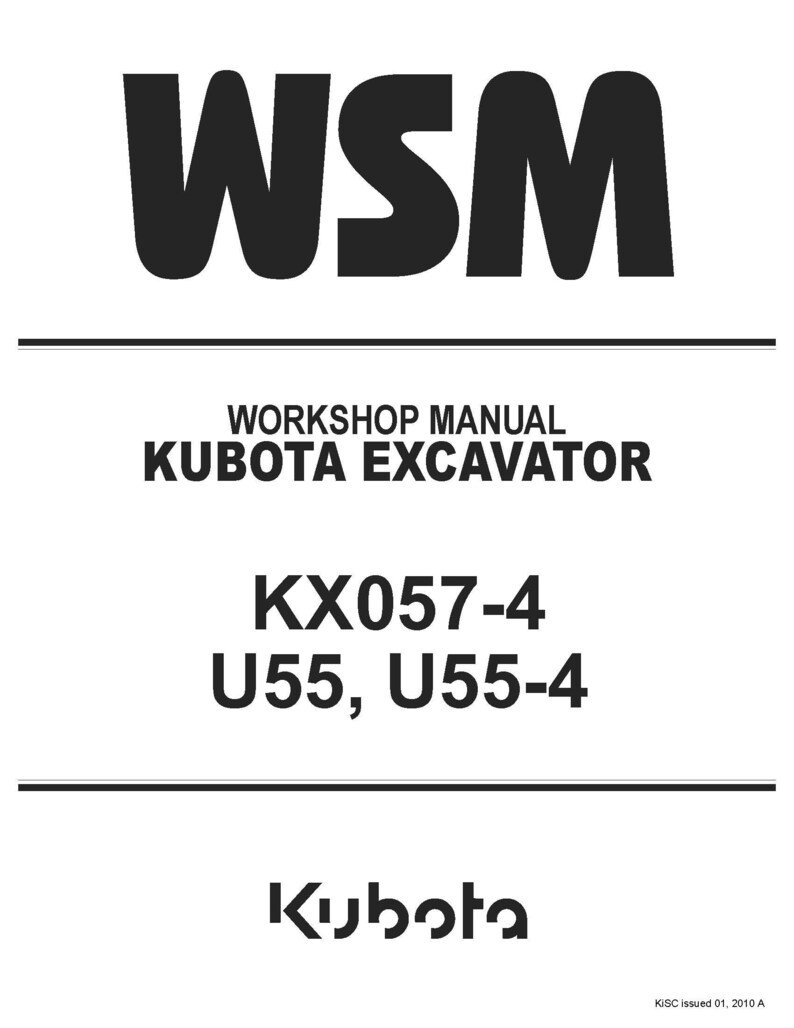 X057-4 Excavator Workshop Repair Manual KUBOTA KX057-4 U55 U55-4