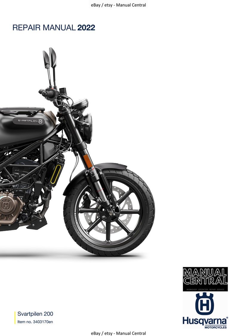 PDF - Husqvarna 2022 Svartpilen 200 Service Workshop Repair Manual