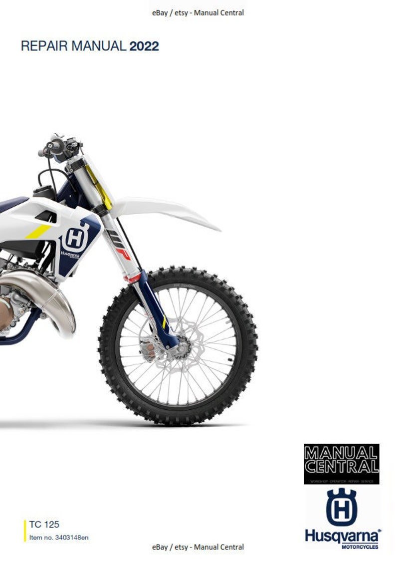Husqvarna 2022 TC 125 Service Workshop Repair Manual
