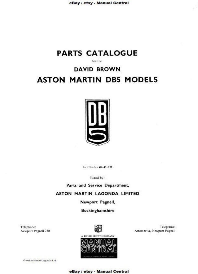 PDF - Aston Martin DB5 Parts Manual