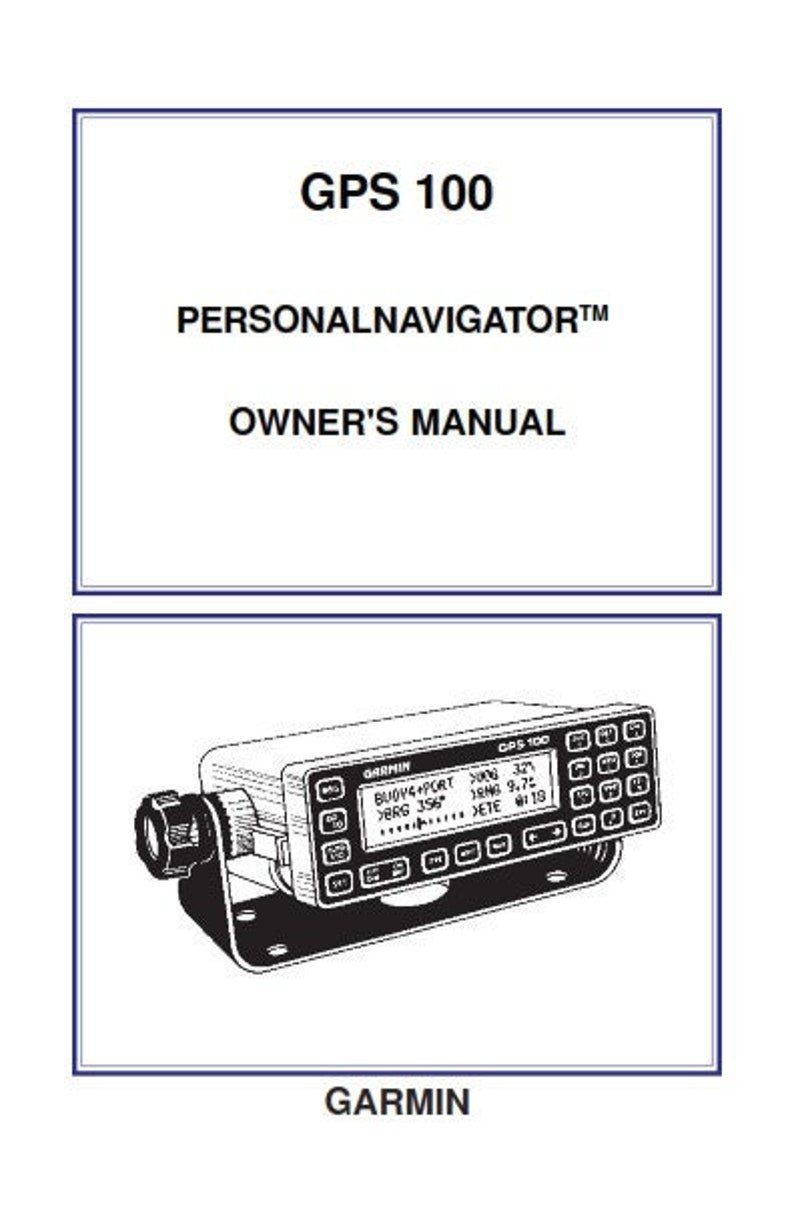 Garmin GPS 100 Personal Navigator - Owners Manual