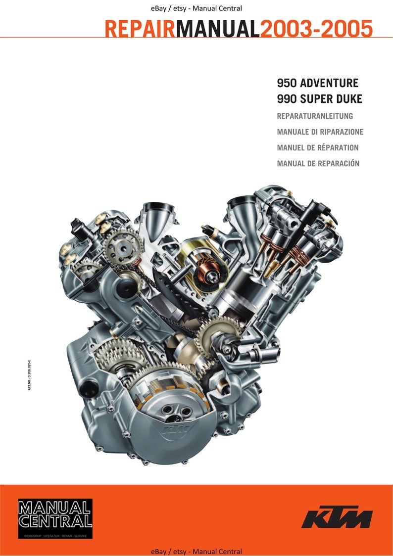 PDF - Ktm 2003 - 2005 - 950 Adventure, 990 Super Duke - Workshop Repair Service Manual