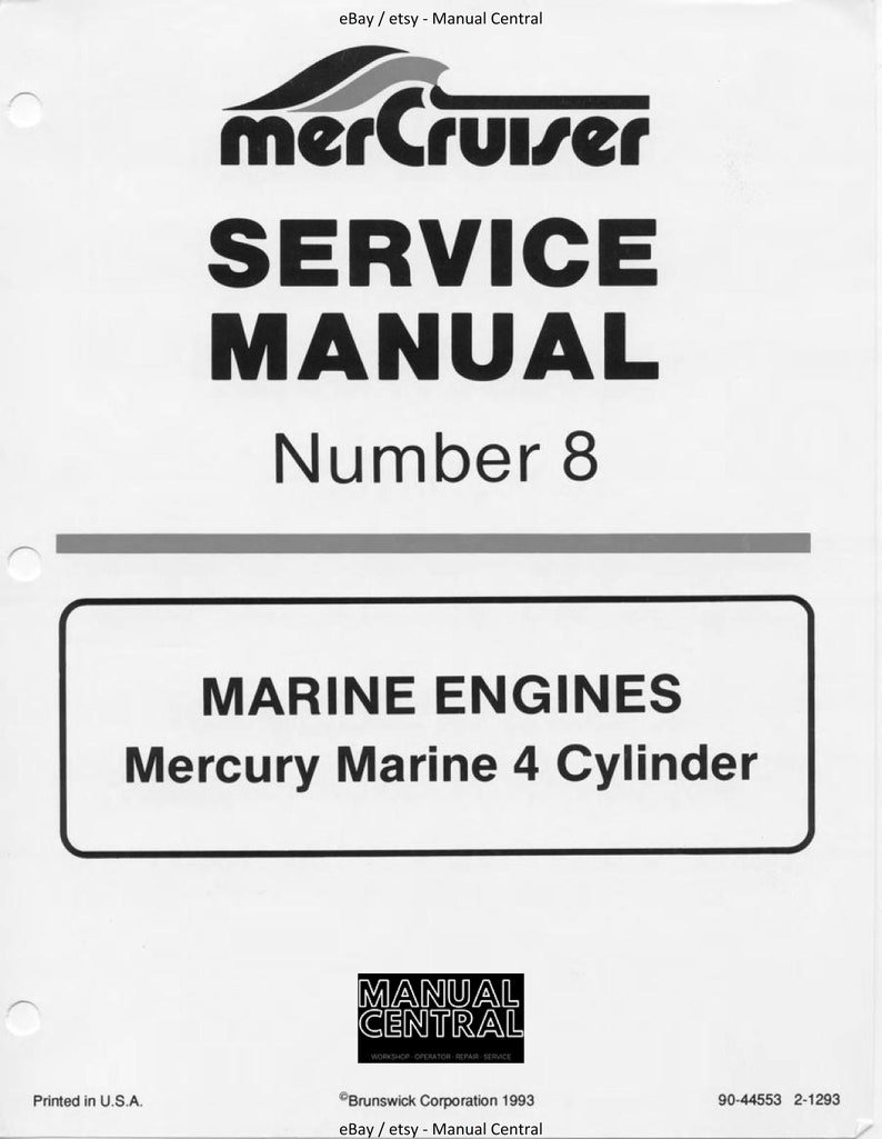PDF - Mercury Mercruiser No 8 -  MCM 170, 165, 3.7 Litre, 190 180 - Service Workshop Repair Manual