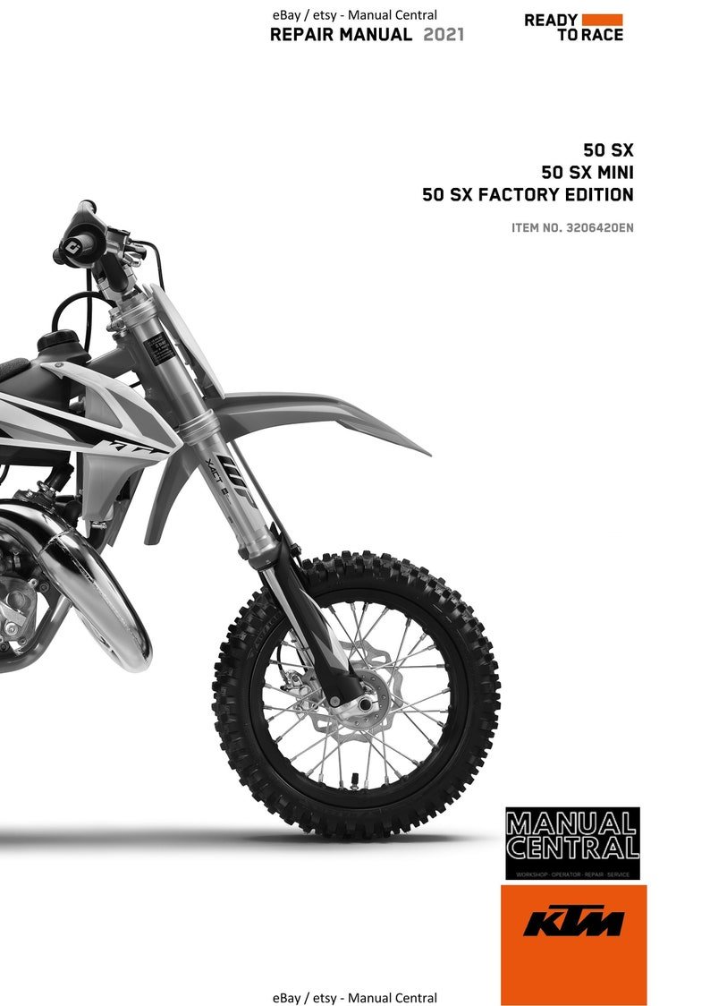 PDF - Ktm 2021 - 50 SX Mini Factory Edition- Workshop Repair Service Manual