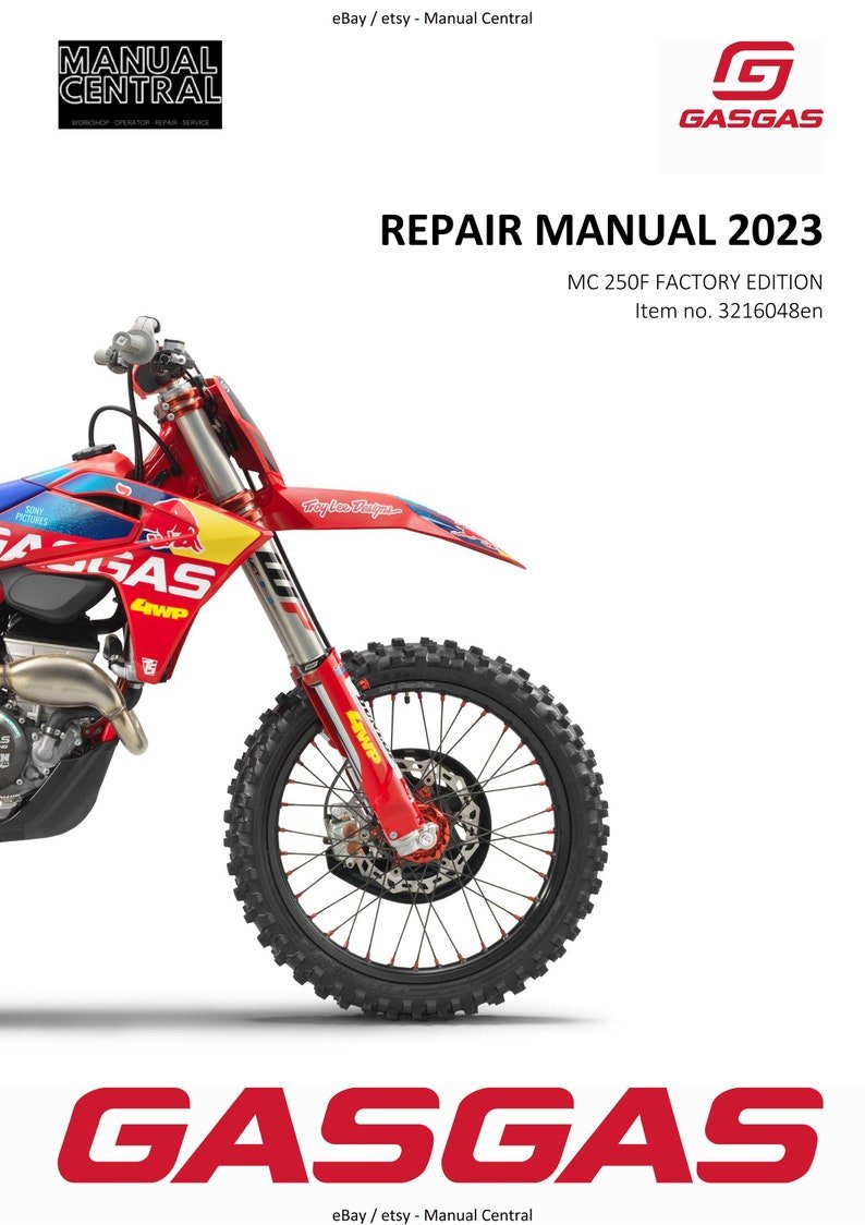PDF - Gasgas 2023 - MC 250F Factory Edition - Workshop Service Repair Manual