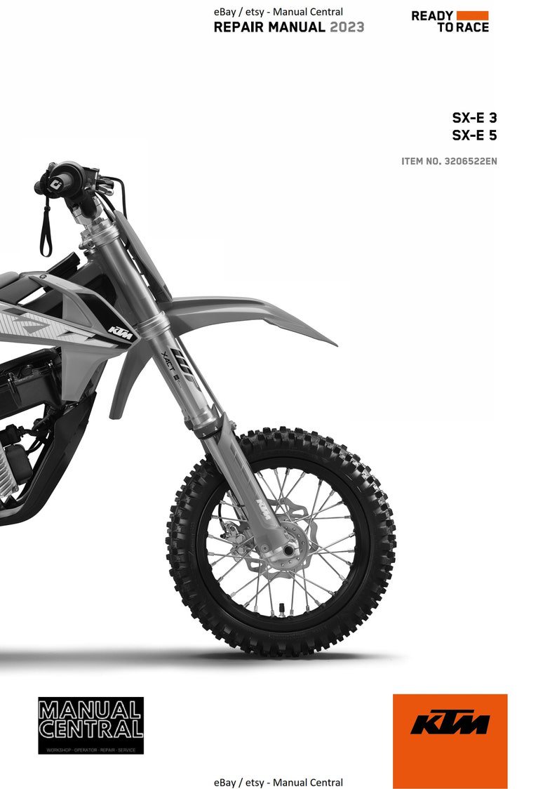 PDF - KTM 2023 - Sx-E 3, Sx-E 5 - Service Workshop Repair Manual