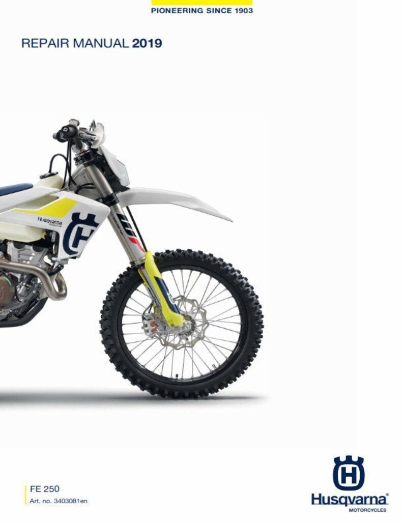 PDF - Husqvarna 2019 FE 250 Service Workshop Repair Manual