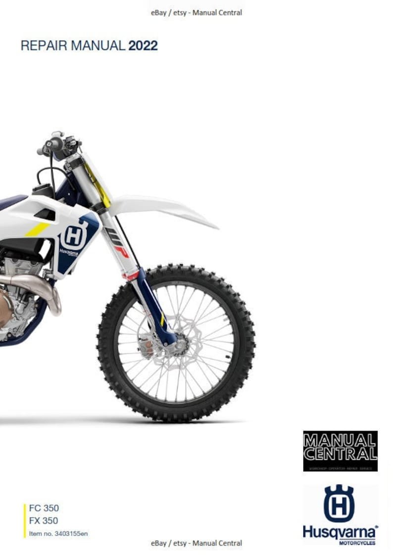 PDF - Husqvarna 2022 FC 350 & FX 350 Service Workshop Repair Manual