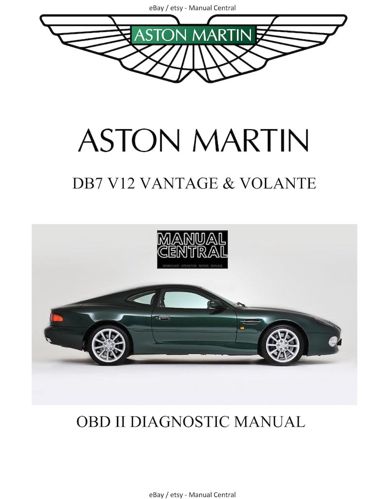 Aston Martin DB7 V12 Vantage 1999 - 2003 - OBD II Manual