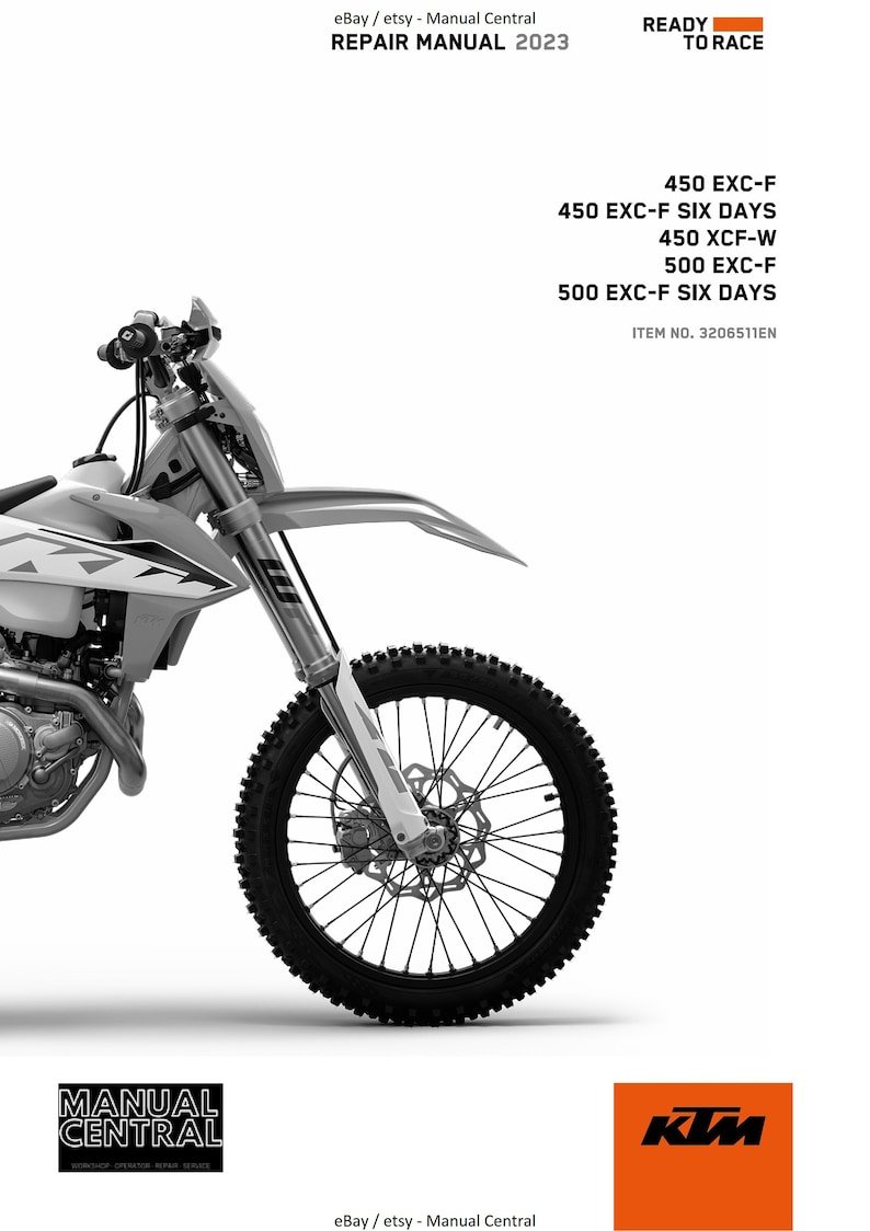 PDF - KTM 2023 - 450 500 Exc-f Six Days Xcf-w - Service Workshop Repair Manual