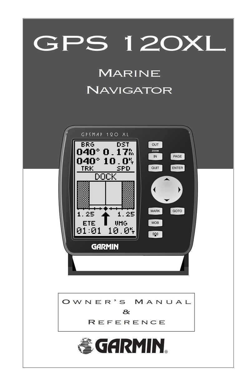 Garmin GPS 120XL - Marine Navigator - Owners Manual & Reference Guide