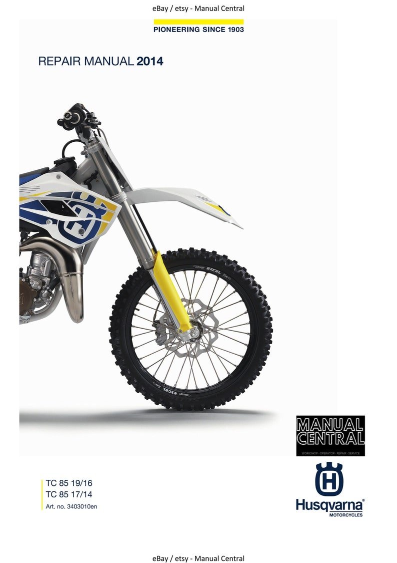 PDF - Husqvarna 2014 TC 85 19/16 17/14 Service Workshop Repair Manual