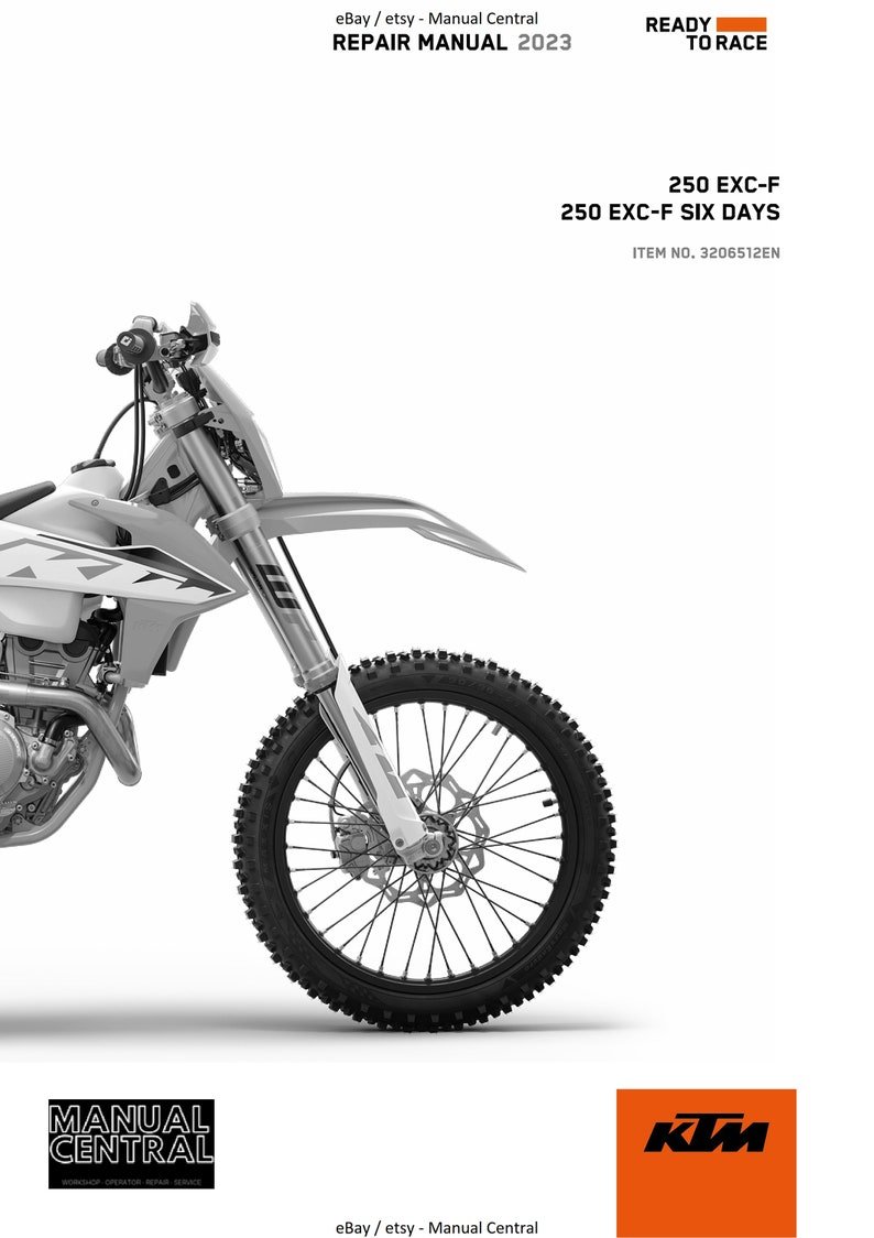 PDF - KTM 2023 - 250 Exc-f - 250 Exc-f Six Days - Service Workshop Repair Manual