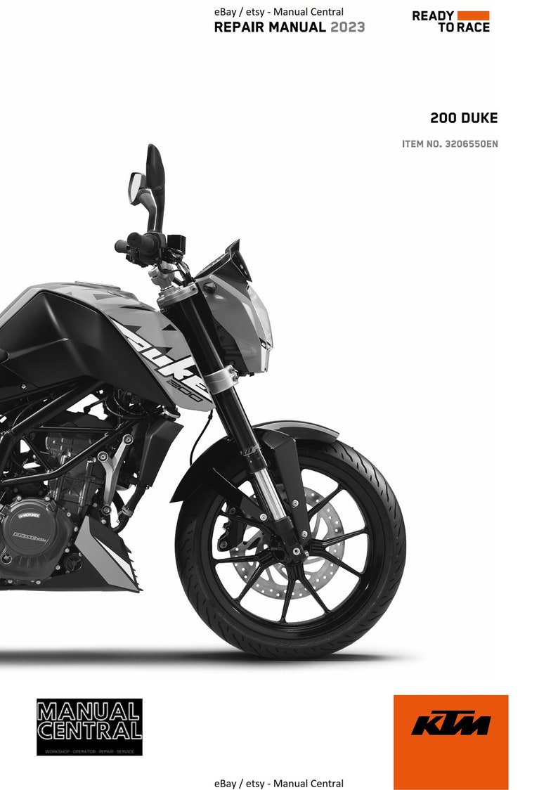 PDF - KTM 2023 - 200 Duke - Service Workshop Repair Manual