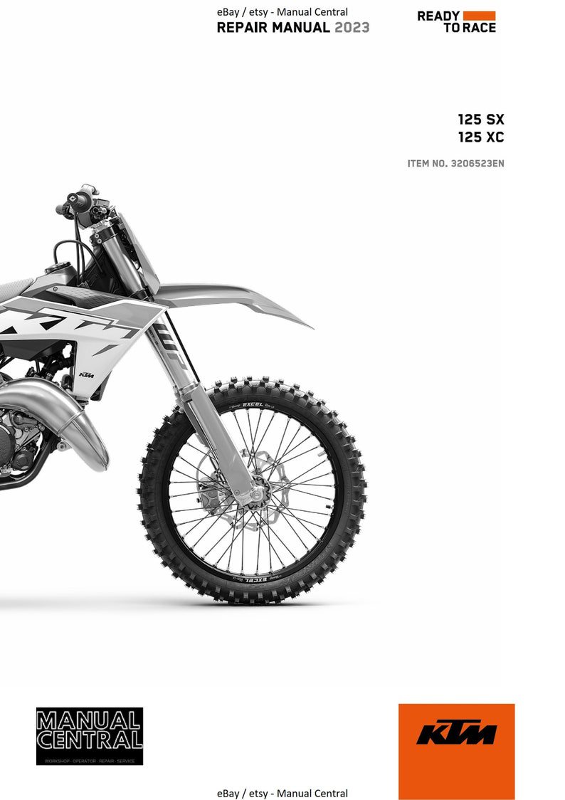 PDF - KTM 2023 - 125 Sx, 125 Xc - Service Workshop Repair Manual