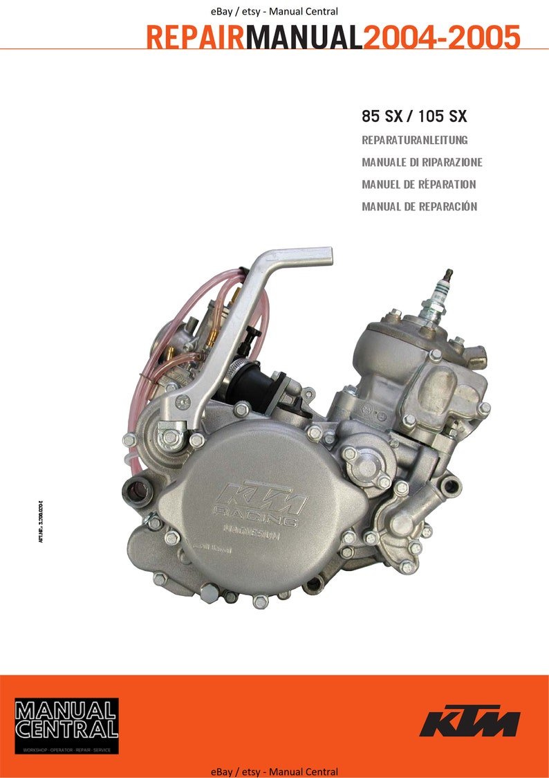 PDF - KTM 2004 TO 2005 - 85 Sx 105 Sx - Service Workshop Repair Manual