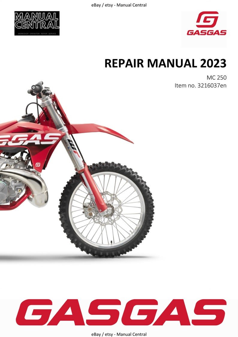 PDF - Gasgas 2023 - MC 250 - Workshop Service Repair Manual
