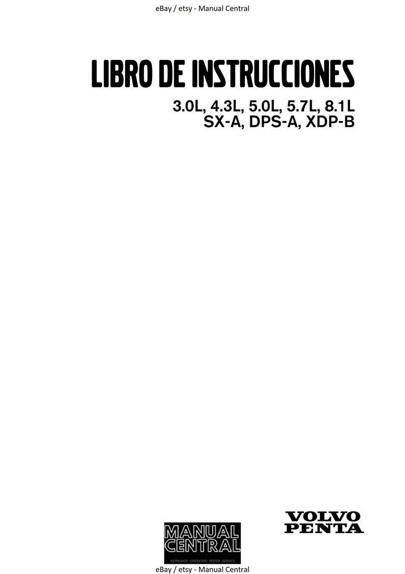 Volvo Penta - Libro De Instrucciones - 3.0L 4.3L 5.0L 5.7L 8.1L SX-A DPS-A XDP-B