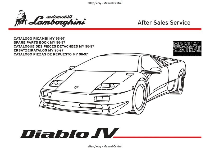PDF - Lamborghini Diablo SV - Spare Parts Manual - 1996 to 1997
