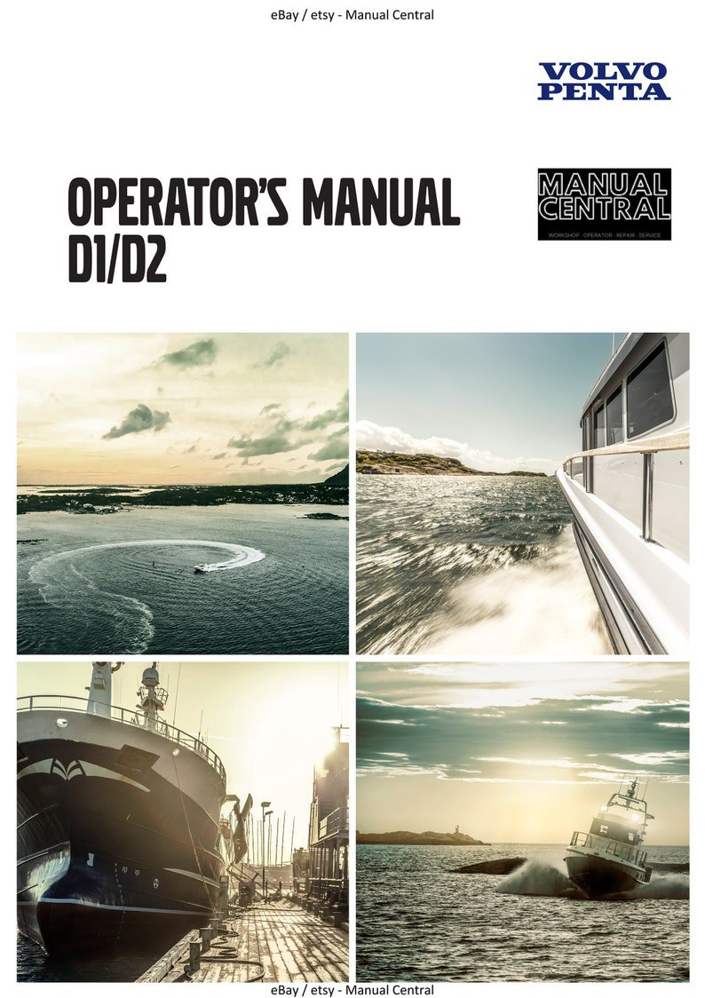 Volvo Penta D1 D2 Operator & Maintenance Manual - 2021 Edition