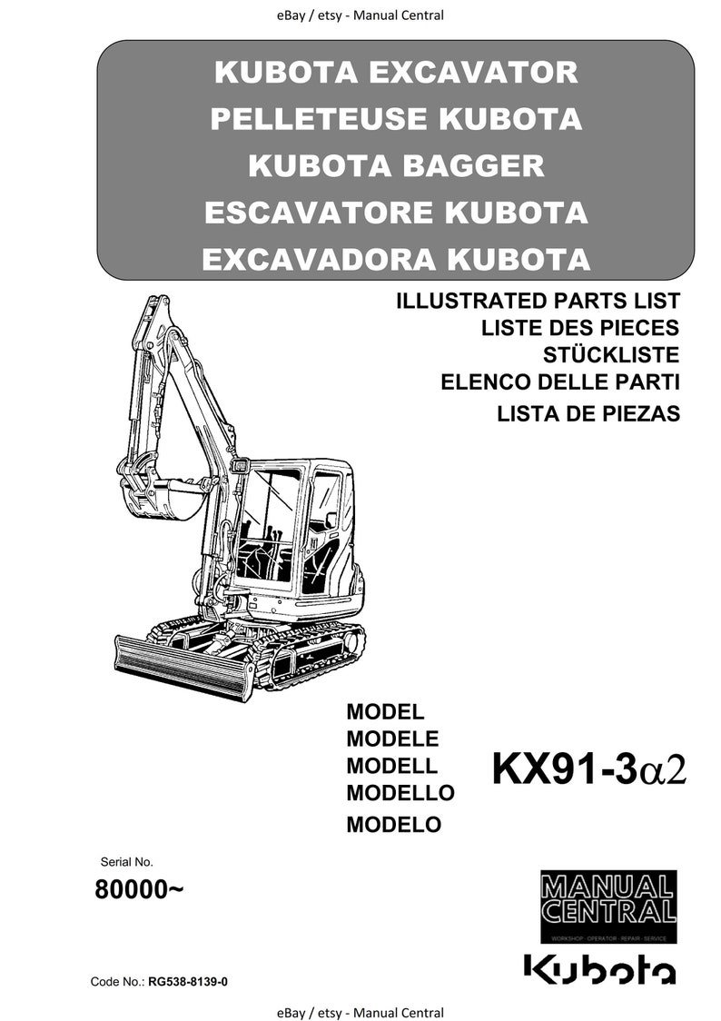 Kubota Excavator - KX91-3a2 - Illiustrated Parts List