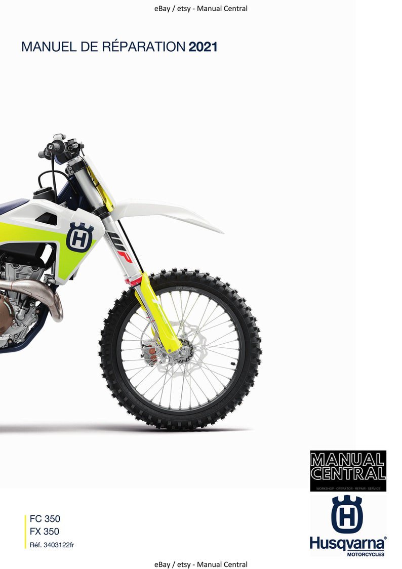 PDF - Husqvarna 2021 FC 350 FX 350 Manuel De Reparation - French