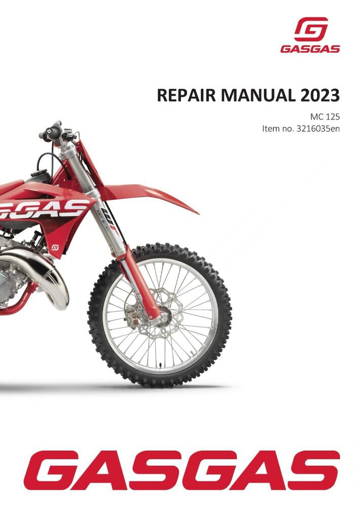 GasGas Gas Gas Service Workshop Shop Manual ebook 2023 MC 125