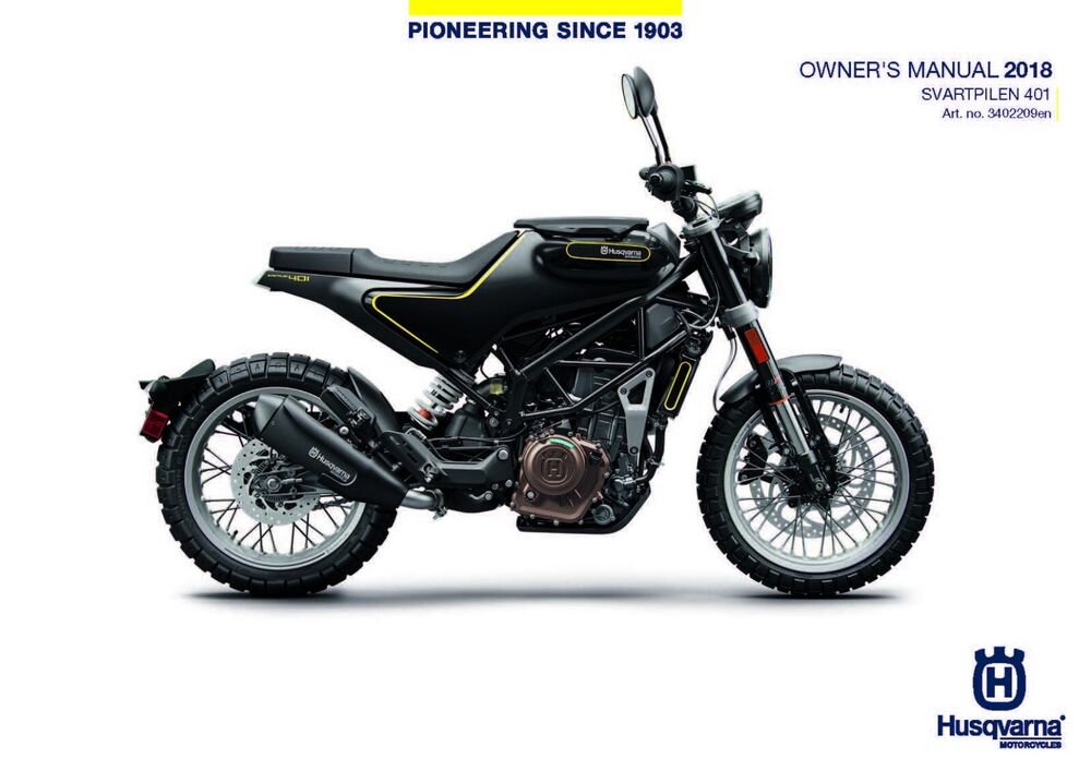 Husqvarna Owners Manual ebook Guide 2018 SVARTPILEN 401 US
