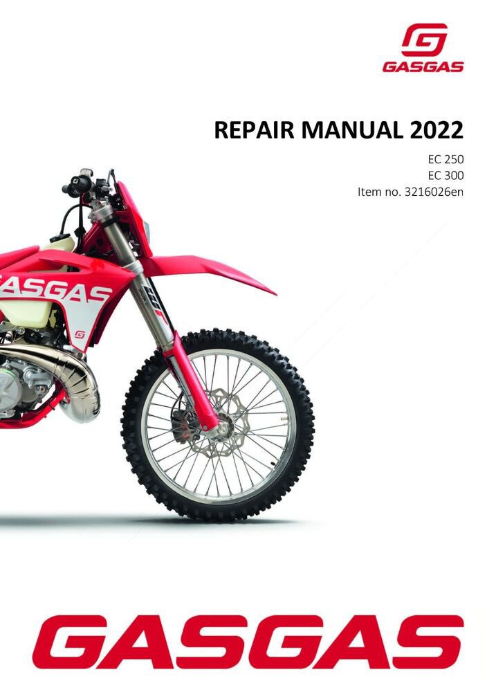 GasGas Gas Gas Service Workshop Shop Repair Manual 2022 EC 300 US