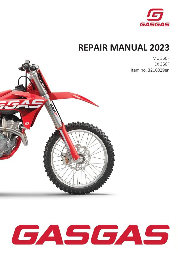 GasGas Gas Gas Service Workshop Shop Manual ebook 2023 MC 350F