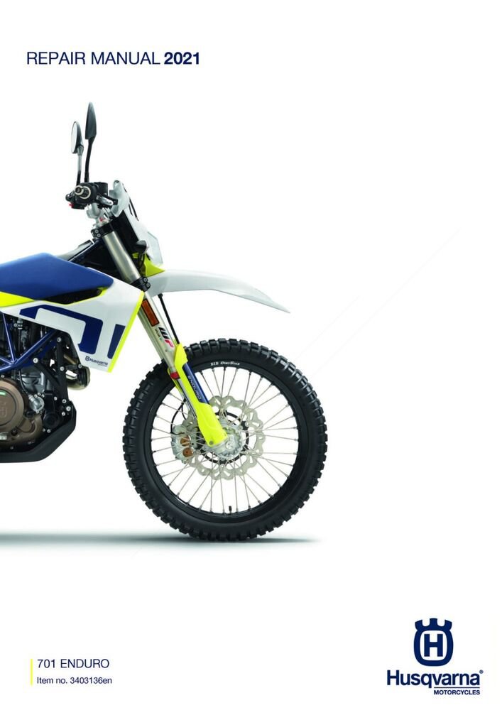 Husqvarna Service Workshop Shop Manual ebook 2021 701 ENDURO US
