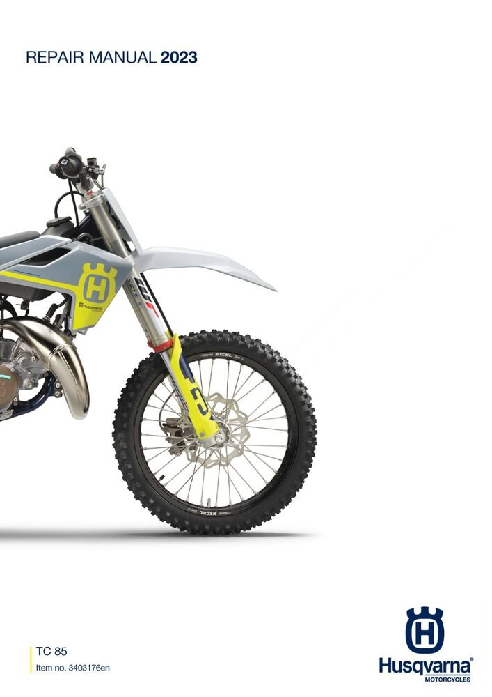 Husqvarna Service Workshop Shop Manual ebook 2023 TC 85 17/14