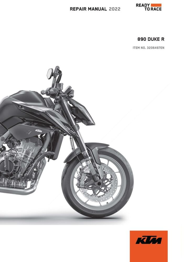 KTM Service Workshop Shop Manual ebook 2022 890 DUKE R US