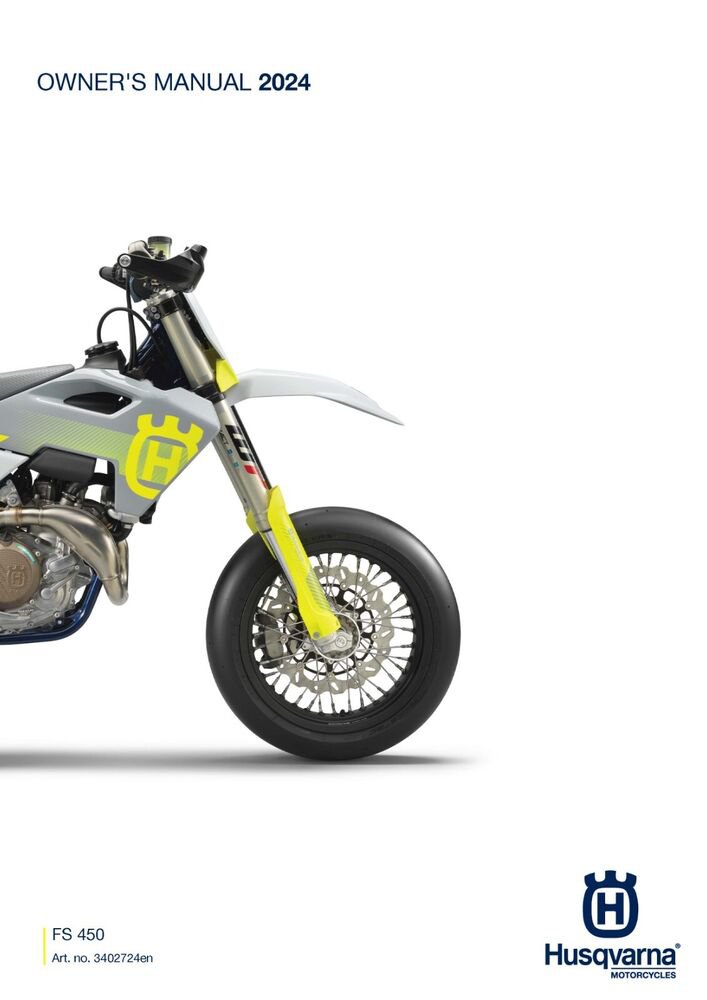 Husqvarna Owners Manual ebook Guide 2024 FS 450