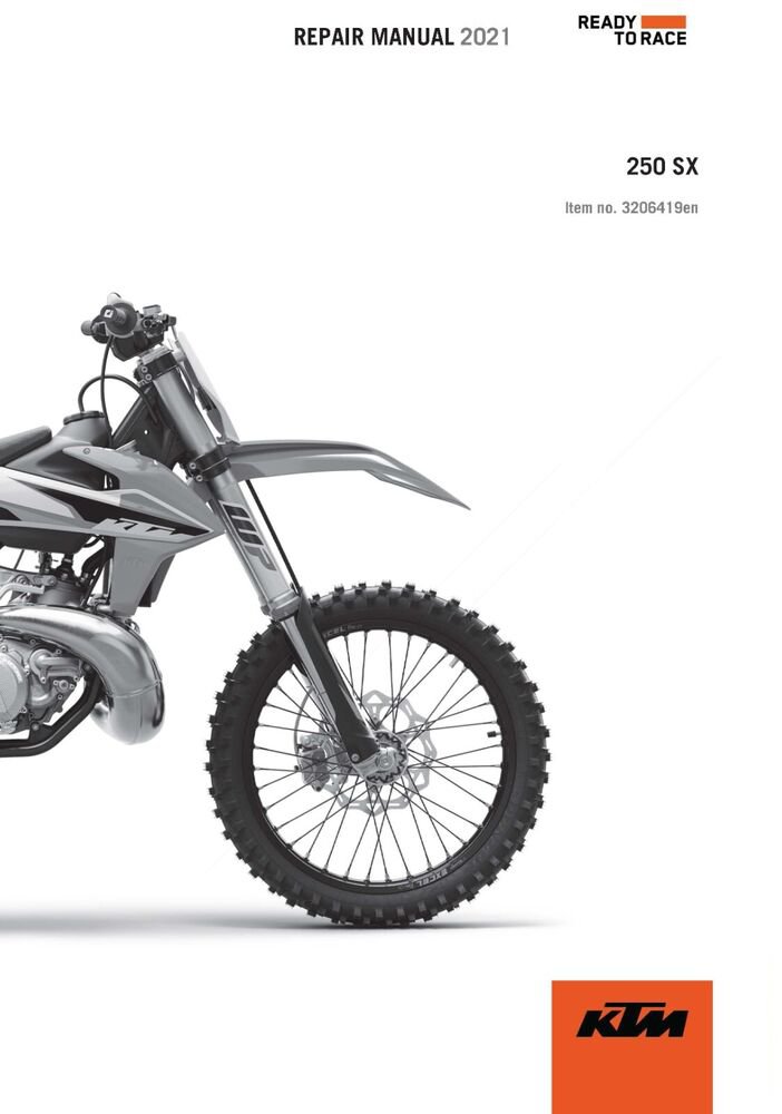 KTM Service Workshop Shop Repair Manual ebook 2021 250 SX