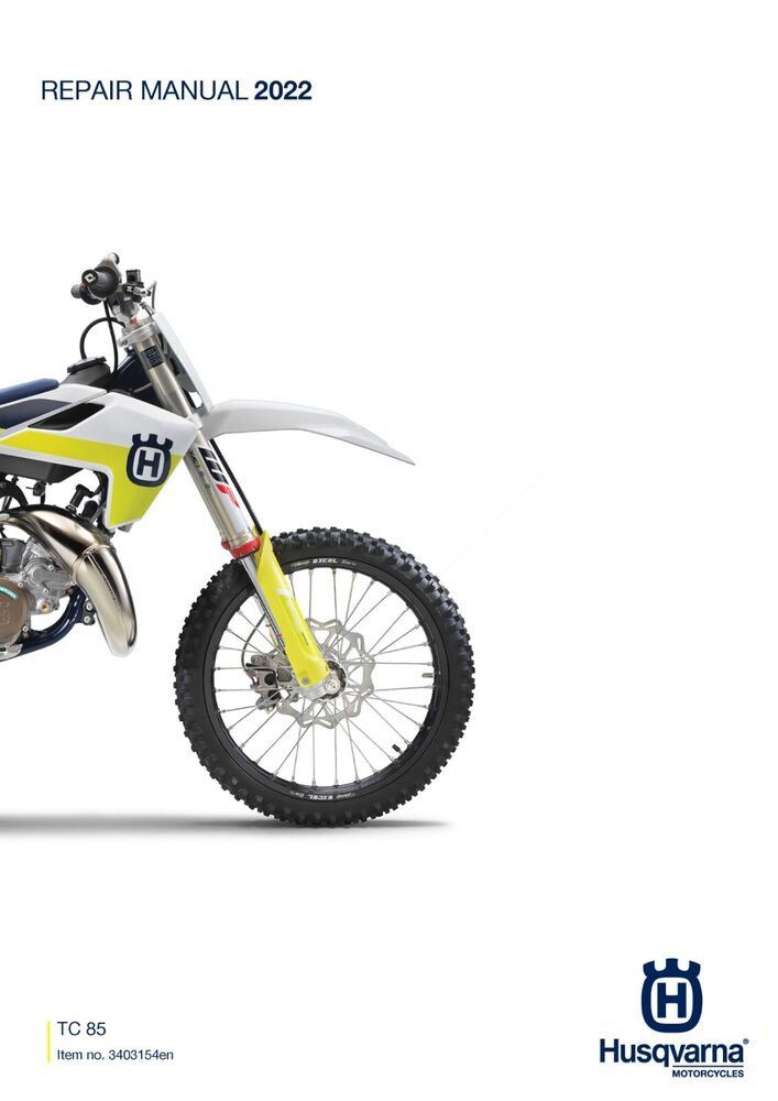 Husqvarna Service Manual Workshop Shop Repair ebook 2022 TC 85 17/14